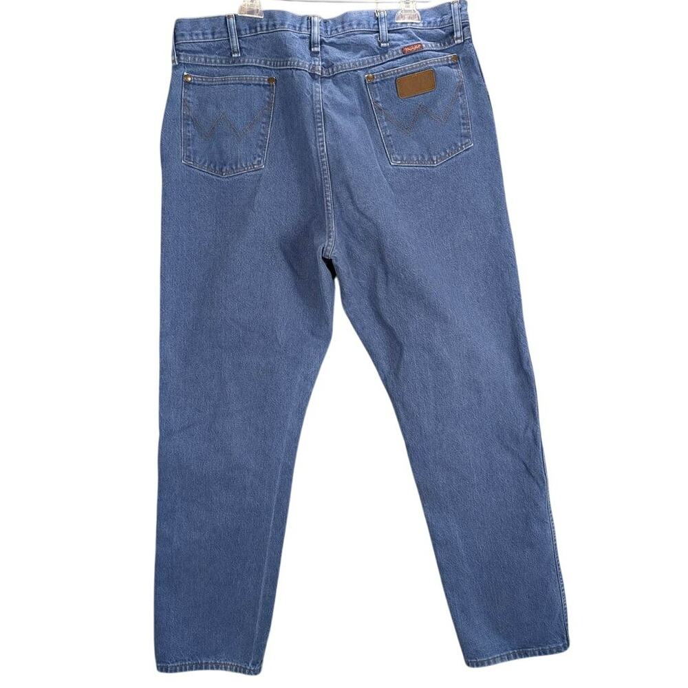 Wrangler Jeans Mens 40 x 34 Relaxed Blue Denim Zip Western Rodeo Cowboy Farmer